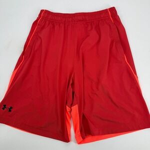 Under Armour Mens Red Basketball Training Shorts Size Medium 1361511 Lightweight